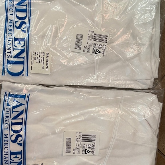 2 Lands End Ladies White Cotton Pima Lisle Turtlenecks,  Medium, Regular, NWT - Picture 2 of 12